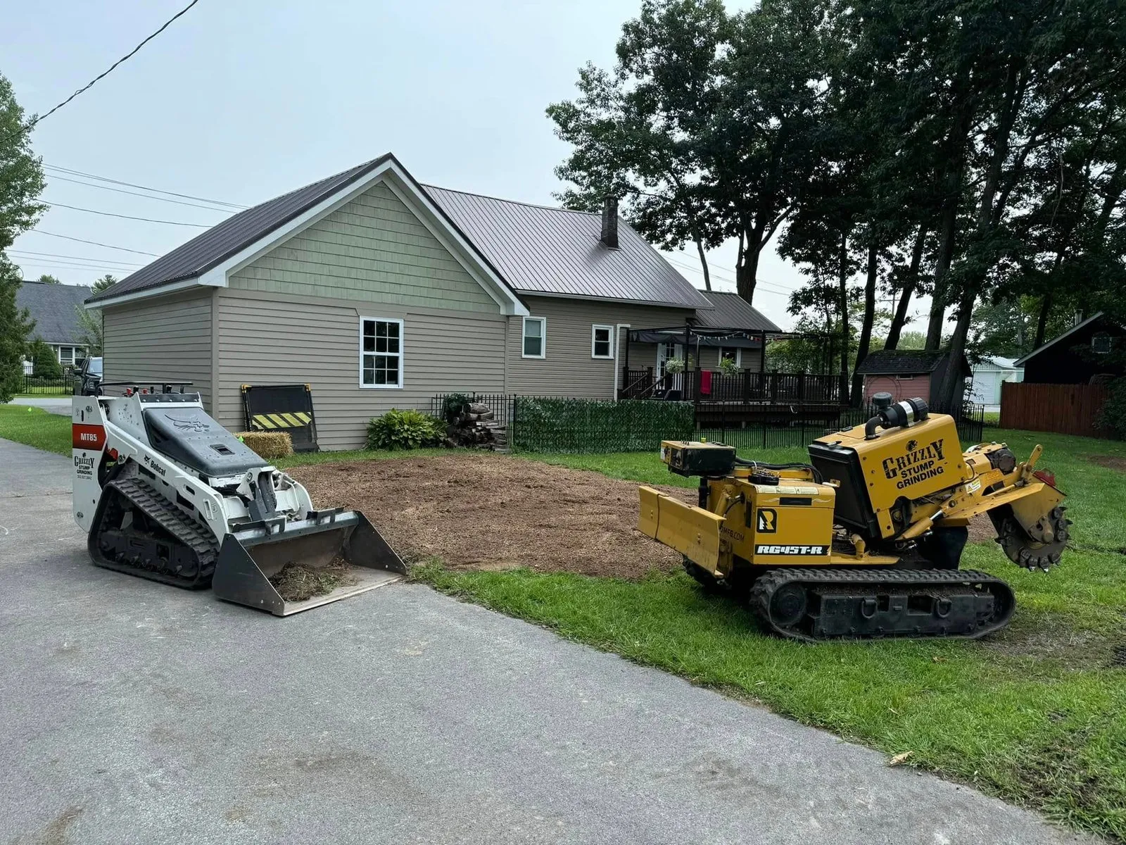 Front yard stump removed and ready for landscaping