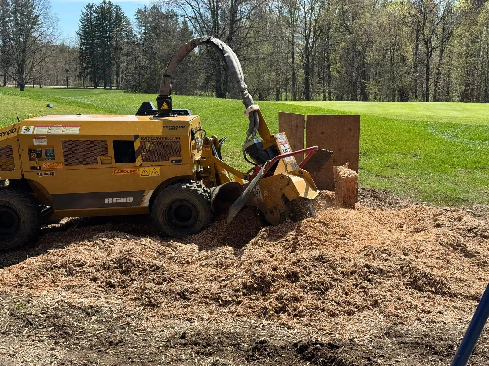 Clean-cut grinding on a Central New York property